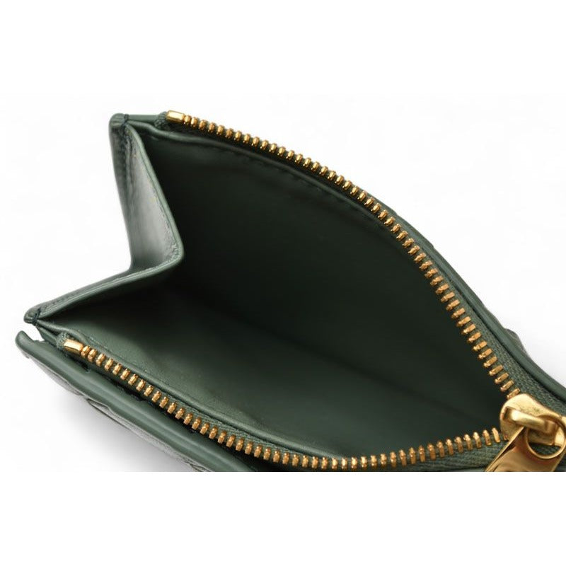 Bottega Veneta Wallet Fold Mini Intrecciato Mint — view 6