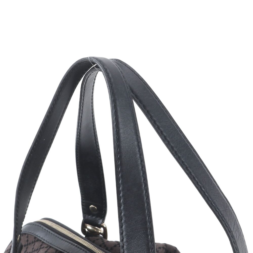 Gucci Diamante Satchel Leather Canvas Tote Shoulder — view 2