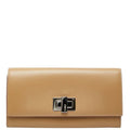 Fendi Peekaboo Wallet Brown Leather