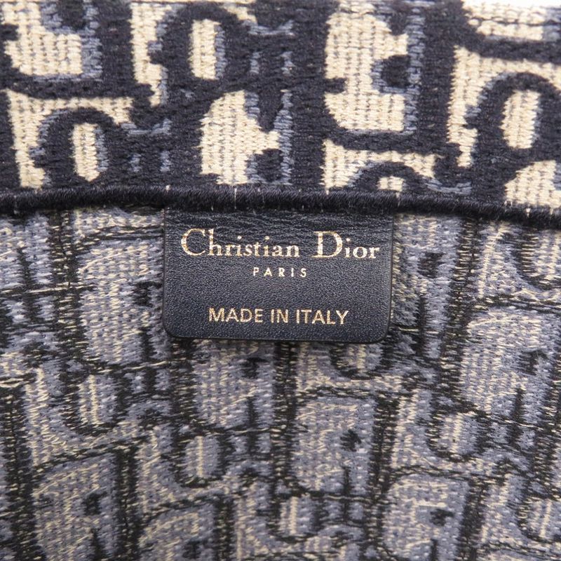 Christian Dior Book Tote Large Oblique M1286 Zritx Canvas Navy Bag 0095 — view 9