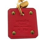 Hermes As De Coeur Vorsoft Metal Gold Red Engraved Y Earrings 1380 — view 6