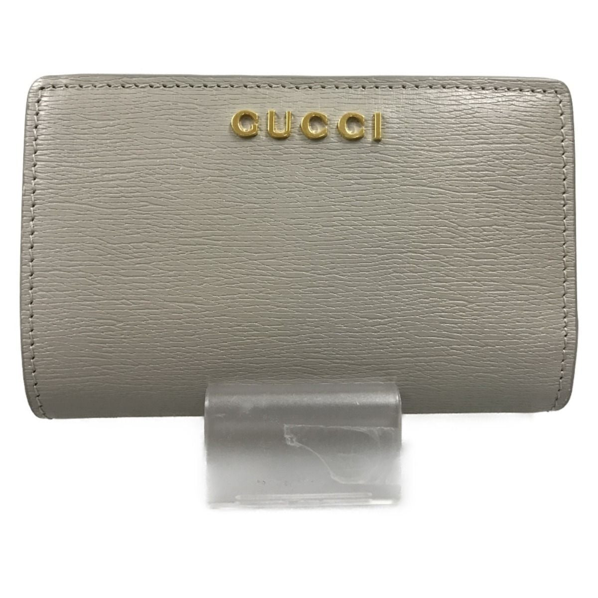 Gucci Bifold Wallet Script Zip Around Light Gray