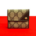 Gucci Vintage GG Logo Pattern Leather Coin Purse