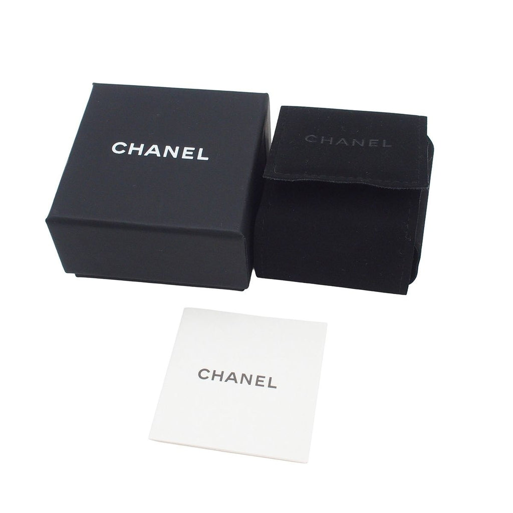 Chanel Hoop Earrings CC Logo Silver Metal — view 7