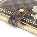 Louis Vuitton Notebook Cover Agenda PM Trunk Pattern Damier Canvas Ebene Brown — view 8