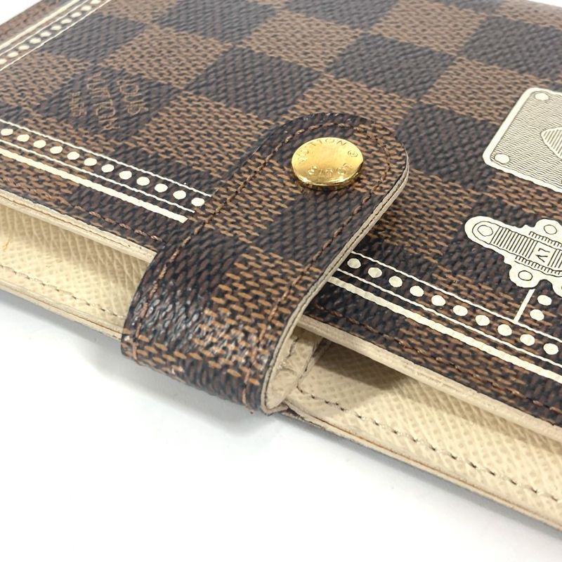 Louis Vuitton Notebook Cover Agenda PM Trunk Pattern Damier Canvas Ebene Brown — view 8