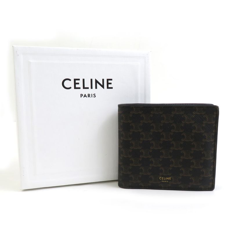 Celine Triomphe Bi-Fold Black Wallet — view 8