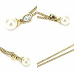 Christian Dior Necklace Faux Pearl Stone Gold GP Plated Jewelry Accessories — view 3