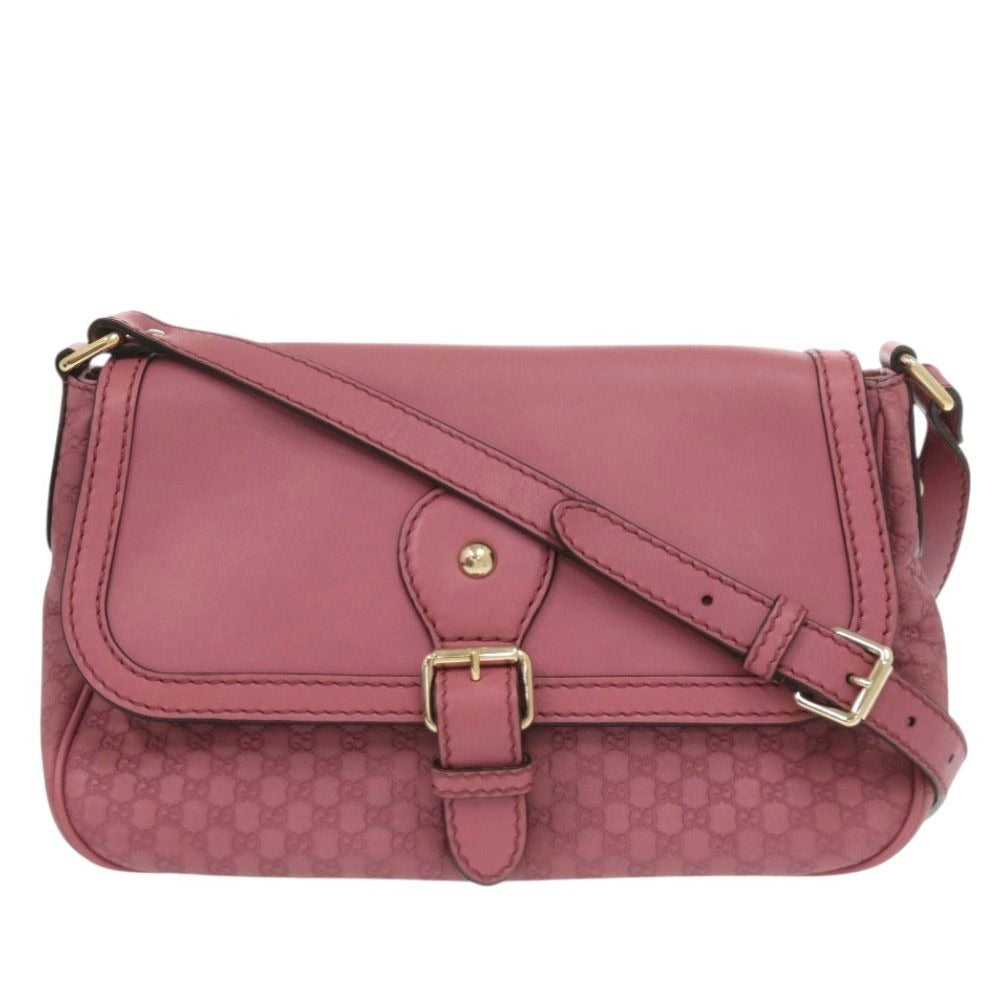 Gucci Ski Micro Guccissima Leather Pink Shoulder Bag