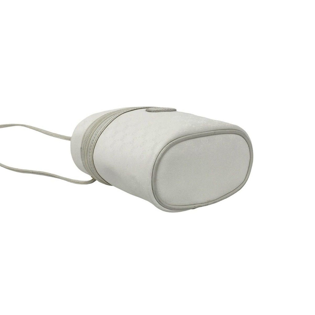 Gucci Vintage Micro GG Logo Leather Mini Shoulder Bag Vanity White — view 7