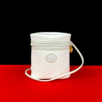 Gucci Vintage Micro GG Logo Leather Mini Shoulder Bag Vanity White