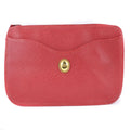 Dior Leather Red Clutch Bag