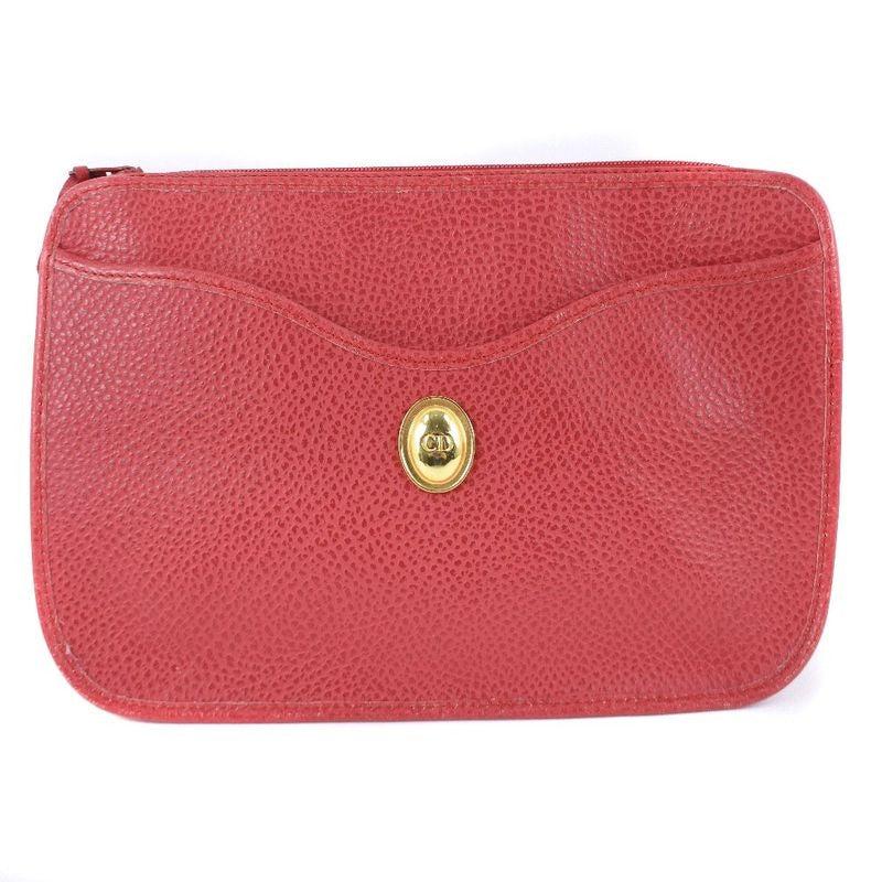 Dior Leather Red Clutch Bag