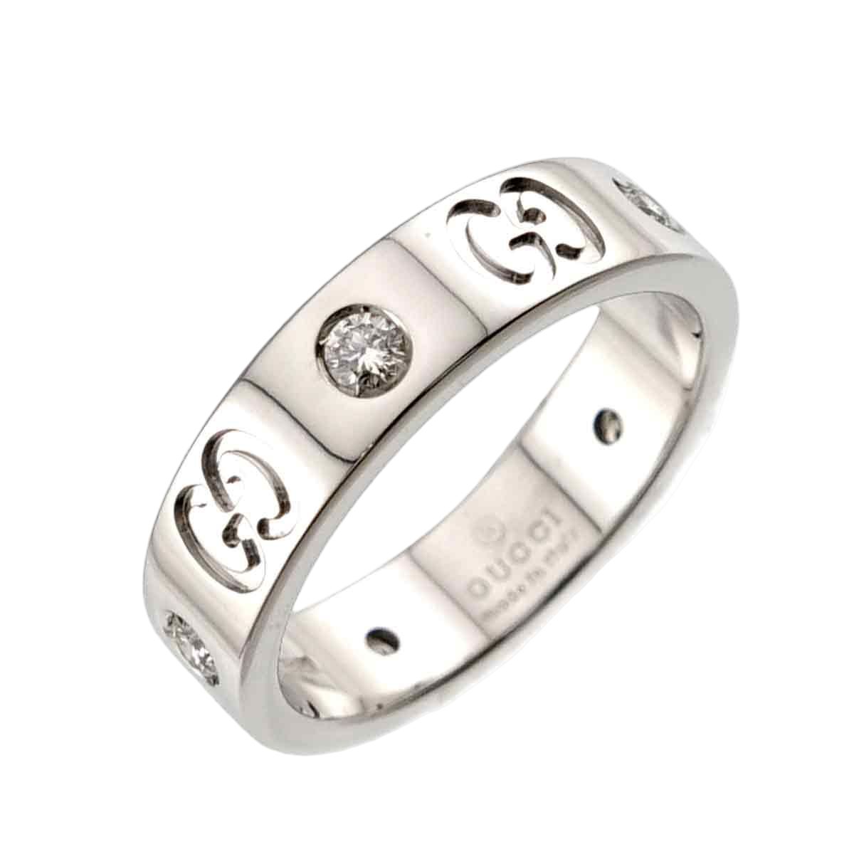 Gucci Icon Ring Diamond 18k WG White Gold 750