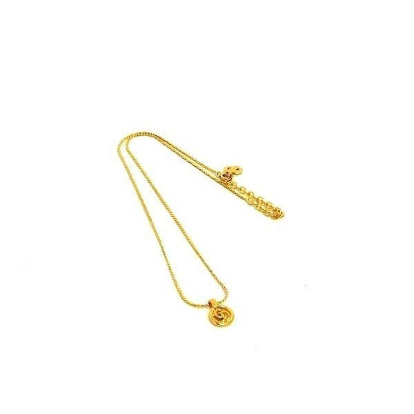 Christian Dior Necklace CD Logo Gold Metal Shown