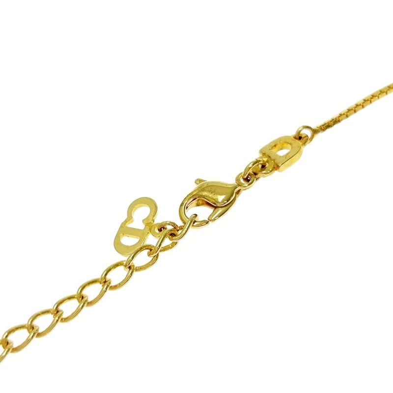 Christian Dior GP Logo Star Necklace Gold Red — view 6