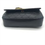Chanel Big CC Logo Bicolor Push Lock Mini Quilted Chain Shoulder Bag Black — view 4
