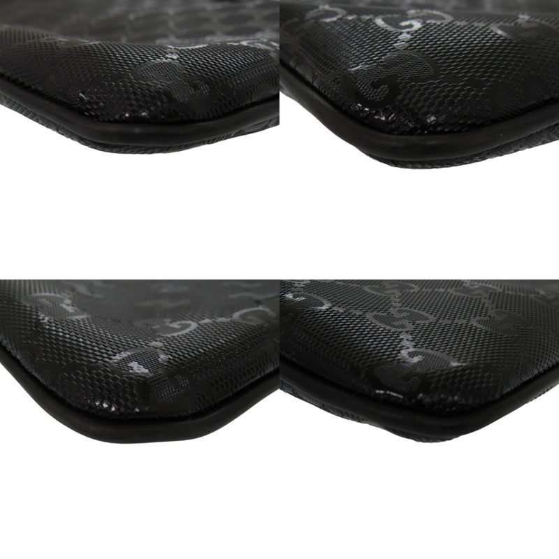 Gucci Imprime Leather Black Shoulder Bag 1317 — view 6
