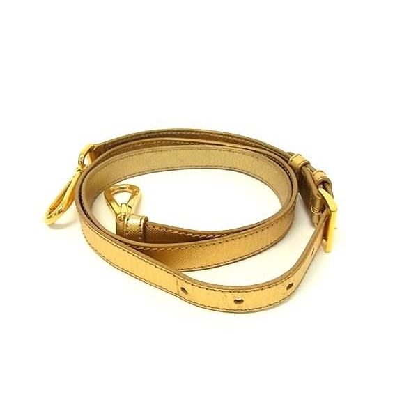 Prada Leather Bag Shoulder Strap Belt Crossbody Gold — view 2