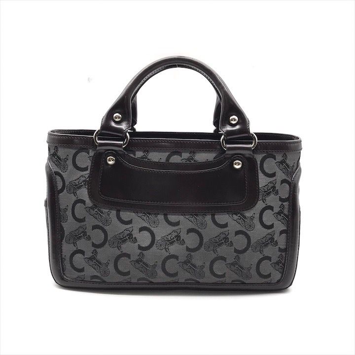 Celine Horse Carriage Signature Hand Tote Enamel Leather Brown — view 3