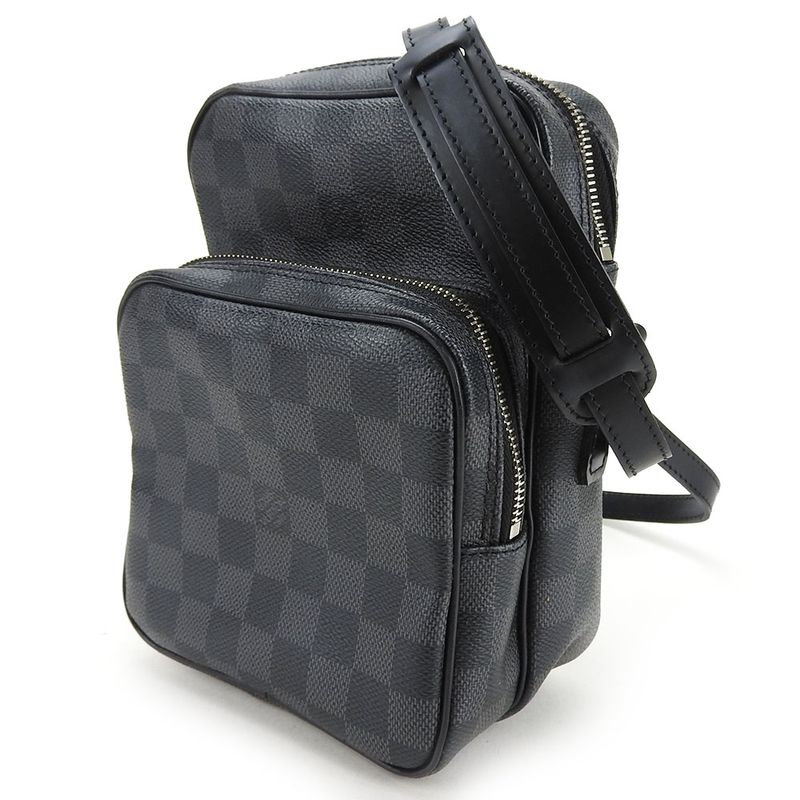 Louis Vuitton Shoulder Bag LEM Damier Graphite Grey Black Silver — view 2