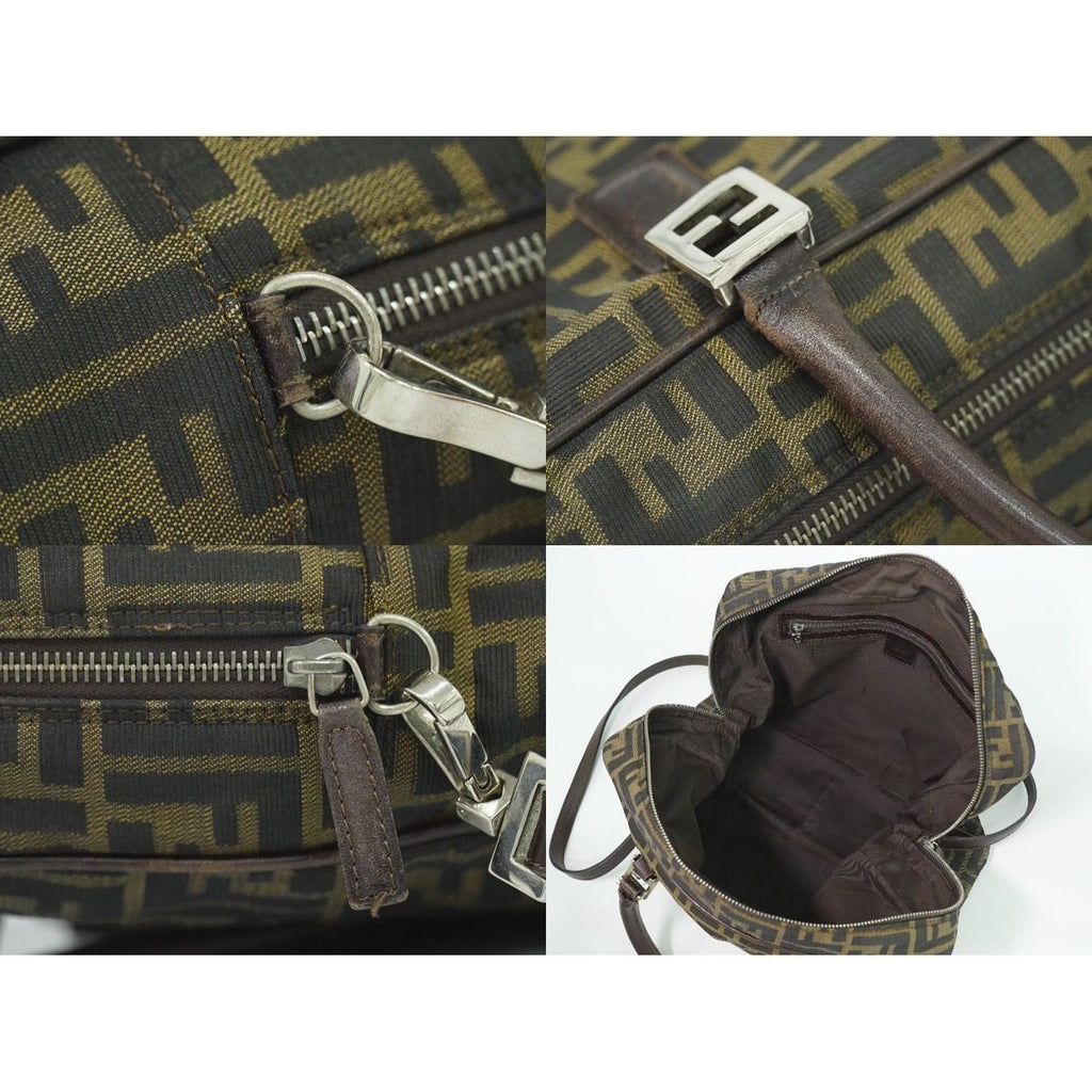 Fendi Zucca 2-Way Business Shoulder Bag Canvas Brown — view 8