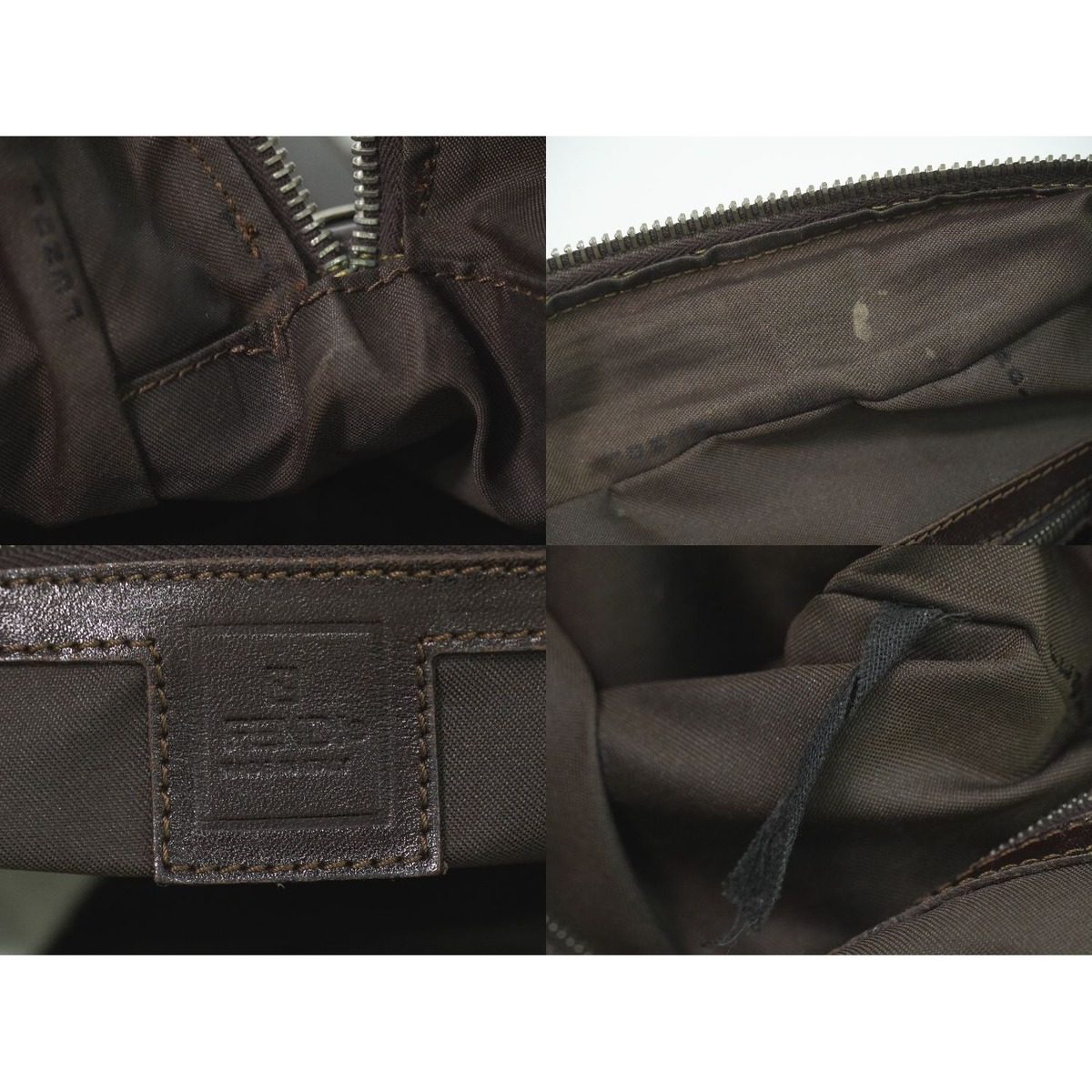 Fendi Zucca 2-Way Business Shoulder Bag Canvas Brown — view 9