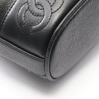 Chanel Backpack Triple CC Logo Black Caviar Leather — view 7