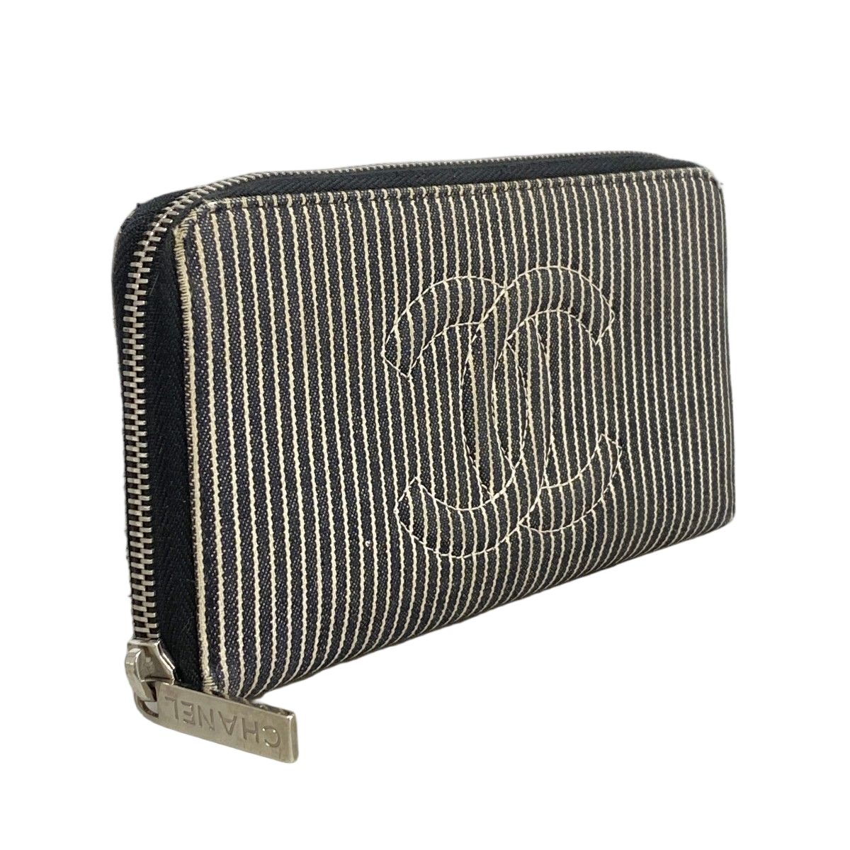 Chanel Wallet Denim Black Silver — view 2
