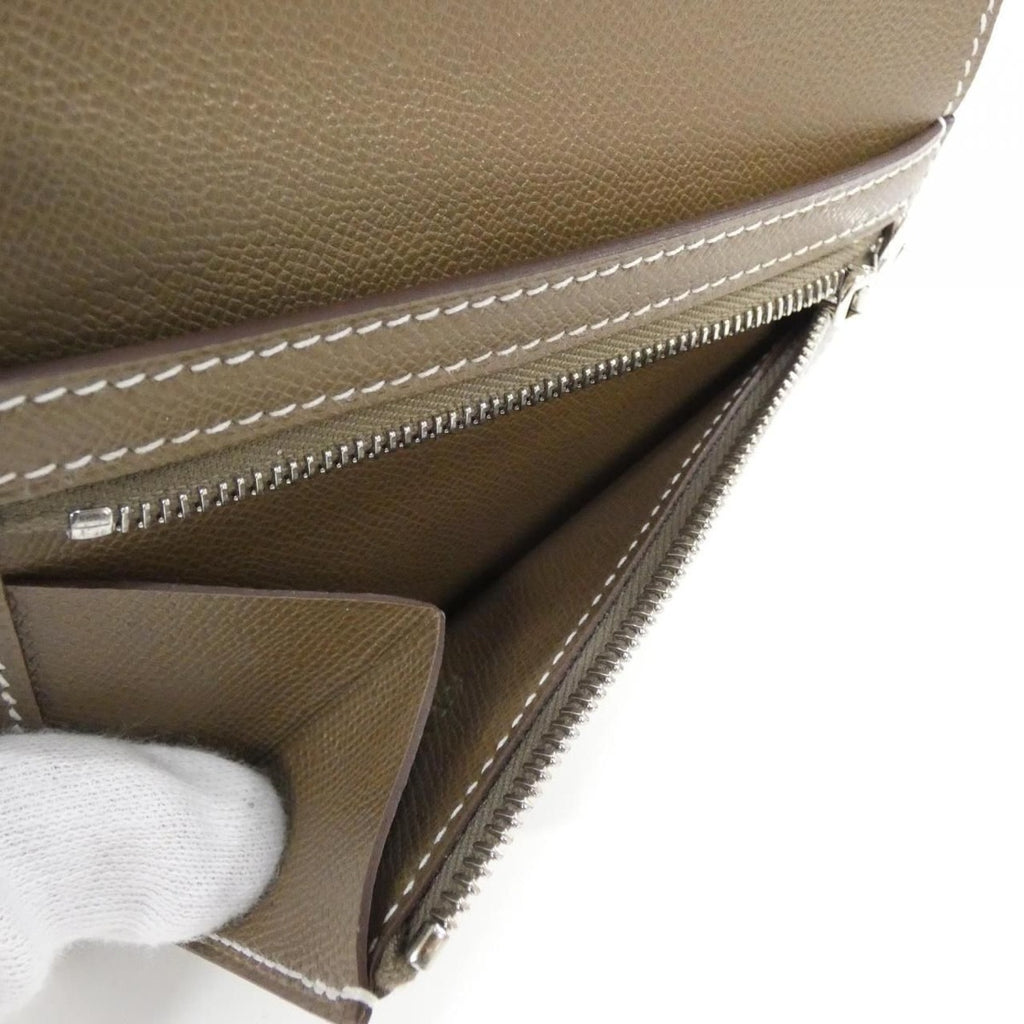 Hermes Bearn Compact Wallet Etoupe — view 5