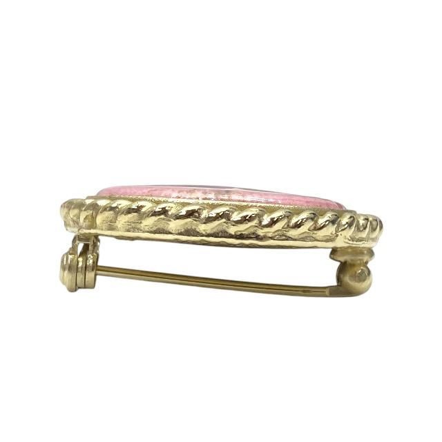 Chanel Brooch Pin Accessories Small Coco Mark GP Gold Pink — view 5