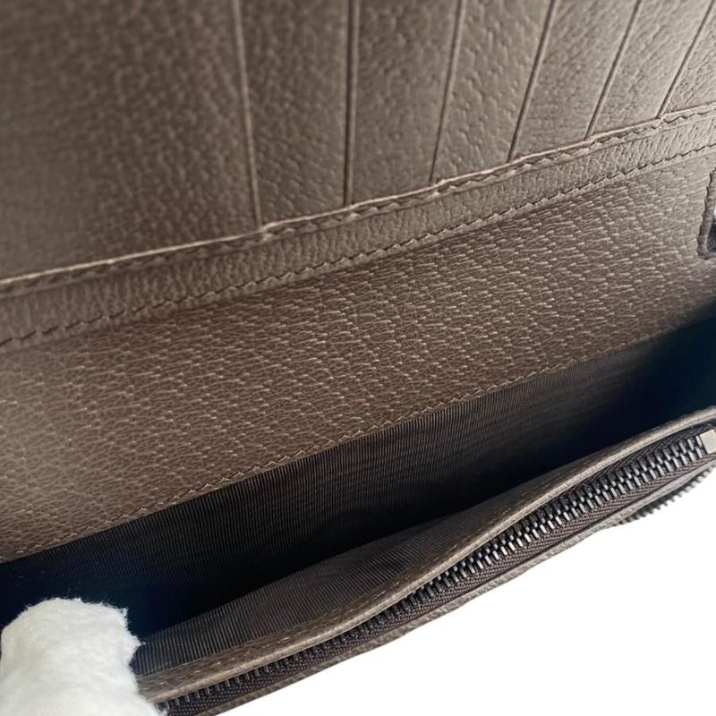 Gucci Bi-Fold Long Wallet Ophidia Zip-Around GG Pattern Double — view 9
