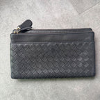 Bottega Veneta Long Wallet Intrecciato Leather Medium Gray — view 5