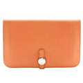 Hermes Dogon GM Chevre Pink R Long Wallet
