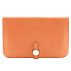 Hermes Dogon GM Chevre Pink R Long Wallet