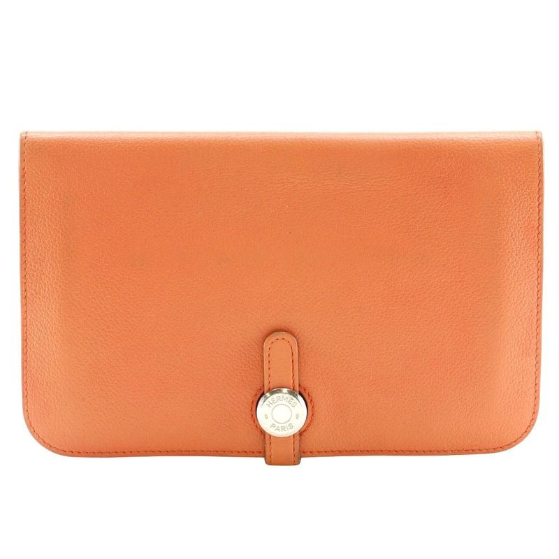 Hermes Dogon GM Chevre Pink R Long Wallet