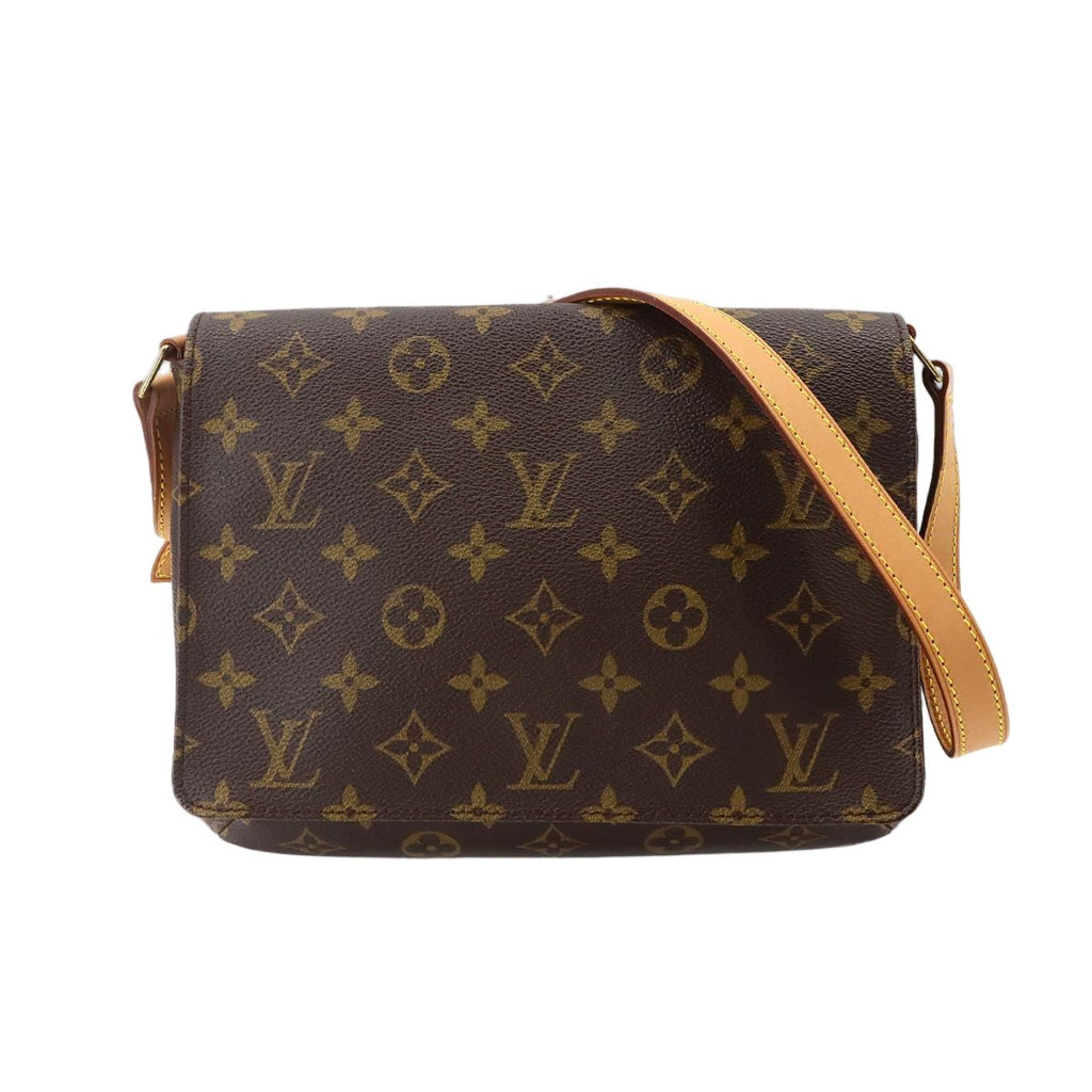 Louis Vuitton Monogram Musette Tango Short Shoulder Bag Brown