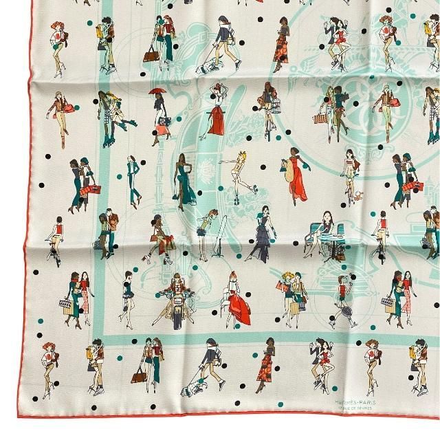 Hermes Scarf Carre 70 EX Libris LES Parisie Parisienne Silk Multicolor — view 7