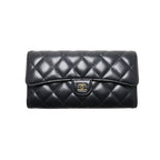Chanel Quilted GD Leather Bifold Wallet