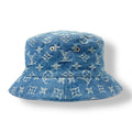 Louis Vuitton Bonnet Monogram Essential Reversible Cotton Bucket Hat 60 Blue