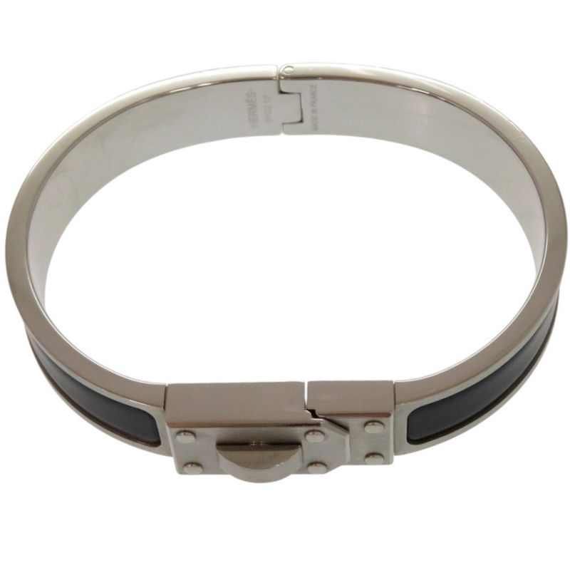 Hermes Kelly Men Sp0212 Metal Noir Black Matte Bangle 1698 — view 5
