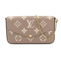 Louis Vuitton Bicolor Monogram Empreinte Pochette Felicity Chain Wallet