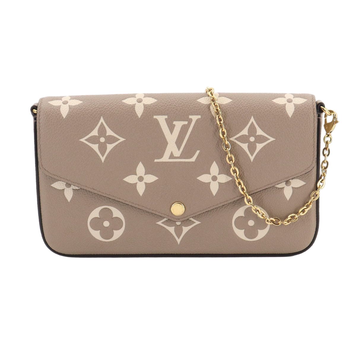 Louis Vuitton Bicolor Monogram Empreinte Pochette Felicity Chain Wallet