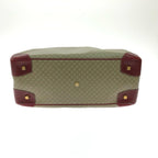 Celine Vintage Macadam Leather Boston Bag 2-Way 14 Beige Red — view 4