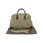 Celine Vintage Macadam Leather Boston Bag 2-Way 14 Beige Red