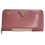 Prada Loto Zip Around Leather Wallet
