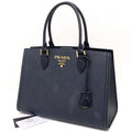 Prada Sapphia Leather Handbag Strap Navy Baltico