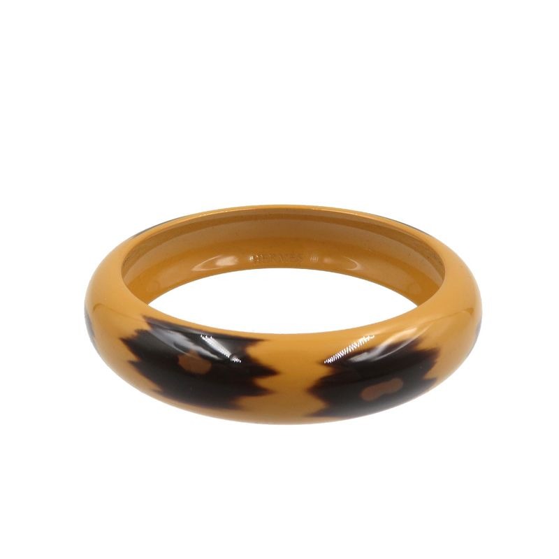 Hermes Lacquerwood Lacquer Brown Bangle 0134 — view 2