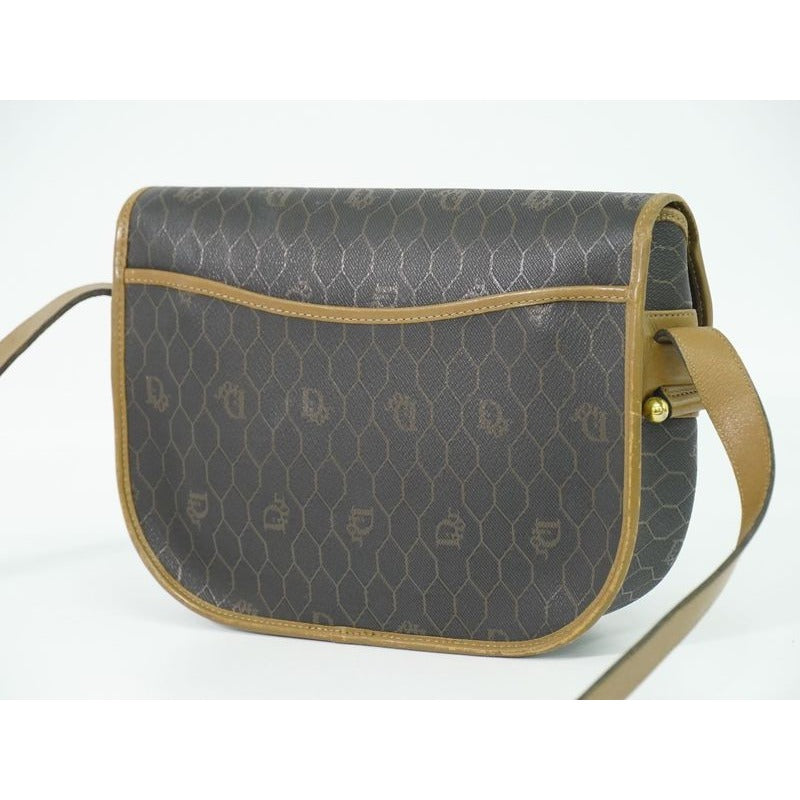 Christian Dior Honeycomb Pattern Shoulder Bag Pochette Black — view 2
