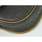 Christian Dior Honeycomb Pattern Shoulder Bag Pochette Black — view 4